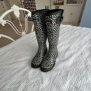 Black & White Joules Rain Boots